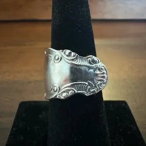 Silver Plated Spoon Ring Size 6