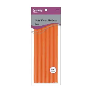 Annie #1208 Soft Twist Rollers 5/8" Orange 6 pcs