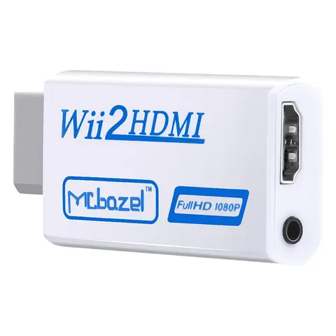 Mcbazel Wii to HDMI Adapter, Wii HDMI Converter1080p 720p Video & 3.5mm Audio Output Supports Wii Display Modes NTSC 480i 480p, PAL 576i