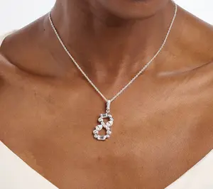 Diamonique x Lulu Frost Number Charm Enhancer, Sterling Silver