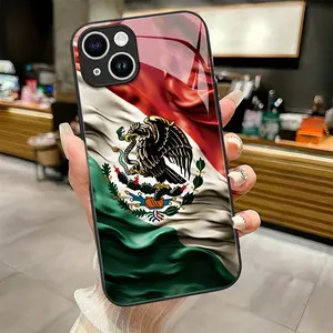 Suitable for iPhone 16, 15, 14, 13, 12, 11 Pro Max Plus Reinforced Glass Protective Case, Light Luxury And Stylish Pattern Ultra-thin White Glass Phone Case with Lens Protection, Fully Covered Anti Drop Protective Case.