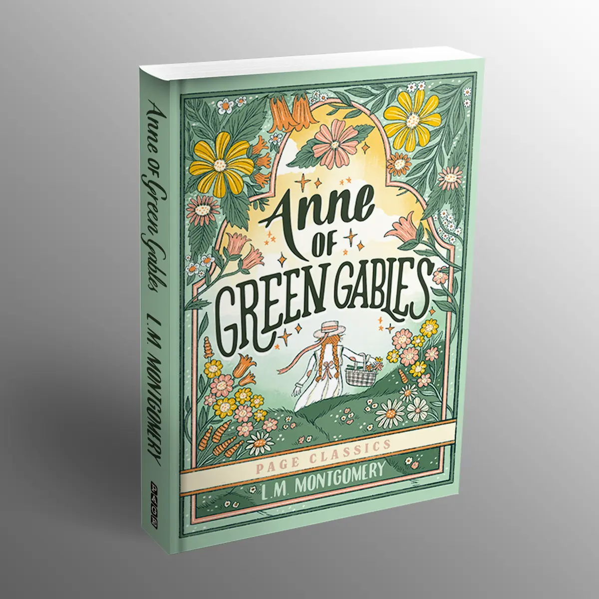 Anne of Green Gables - L.M. Montgomery English Classic Fiction Books, Vintage Storybook Style Literature Edition for Fans