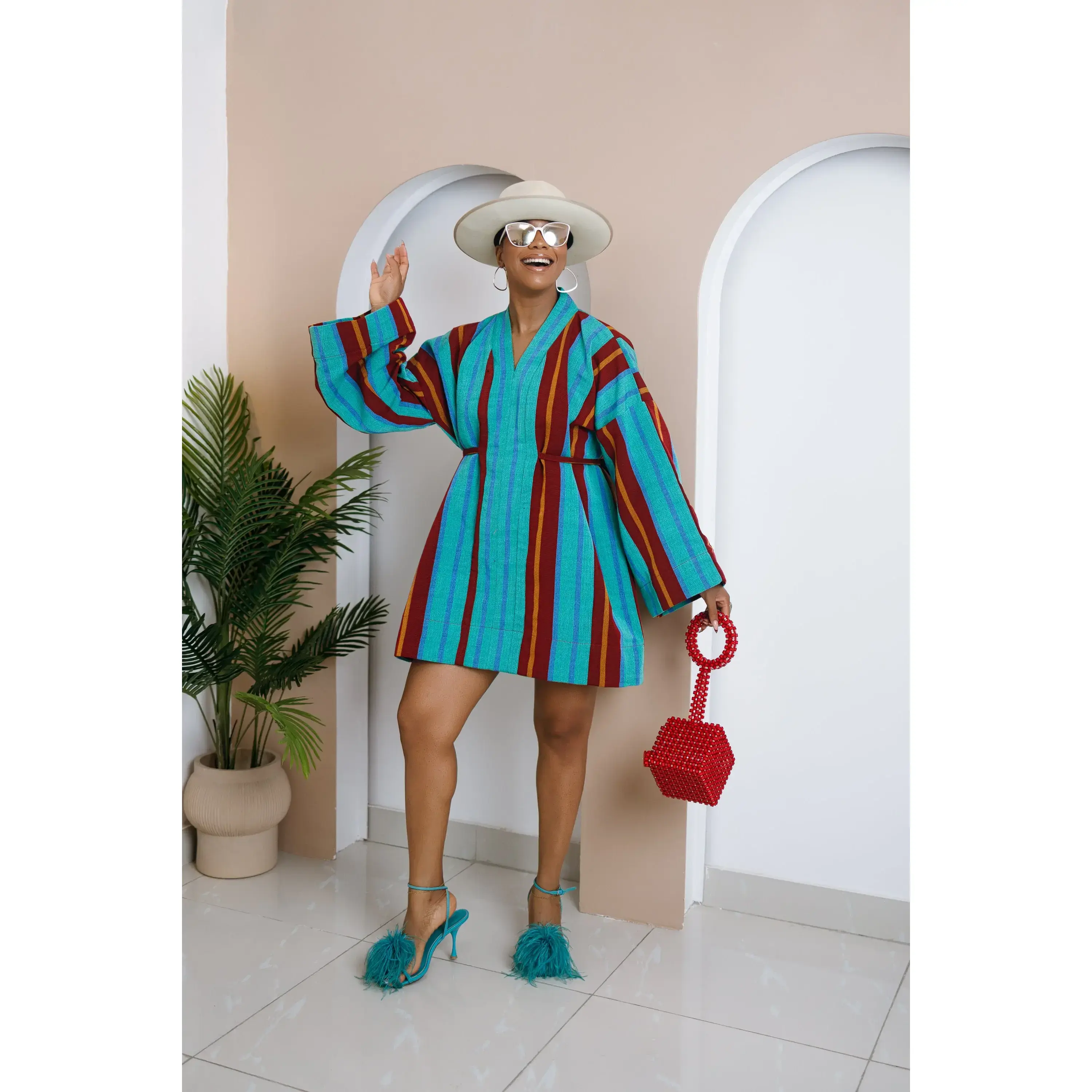Okwute Aso Oke Dress