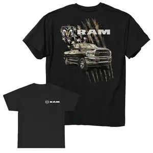 Dodge Ram American Flag Shirt, 2 Sided, Patriotic Truck Tee, Classic Auto Shirt, Unisex Top, Gift For Men Women, Full Size, Full Color