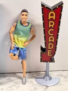 1:6 Scale Arcade Sign For Barbie Doll Game Room
