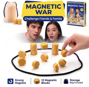 Magnetic Chess & Strategy Game for 2-4 Players Includes 20 Strong Magnets Portable Carry Bag & Integrated Rope Closure Perfect for Family Game Nights Set Game for All Ages fun tabletop board Toy