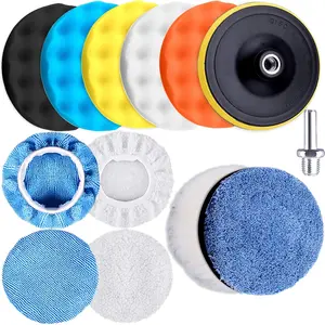 13 count Buffing Pads 6 Inch  Polishing Pad Kit  Polish Pads Wax Buffer Polisher Attachment for Drill