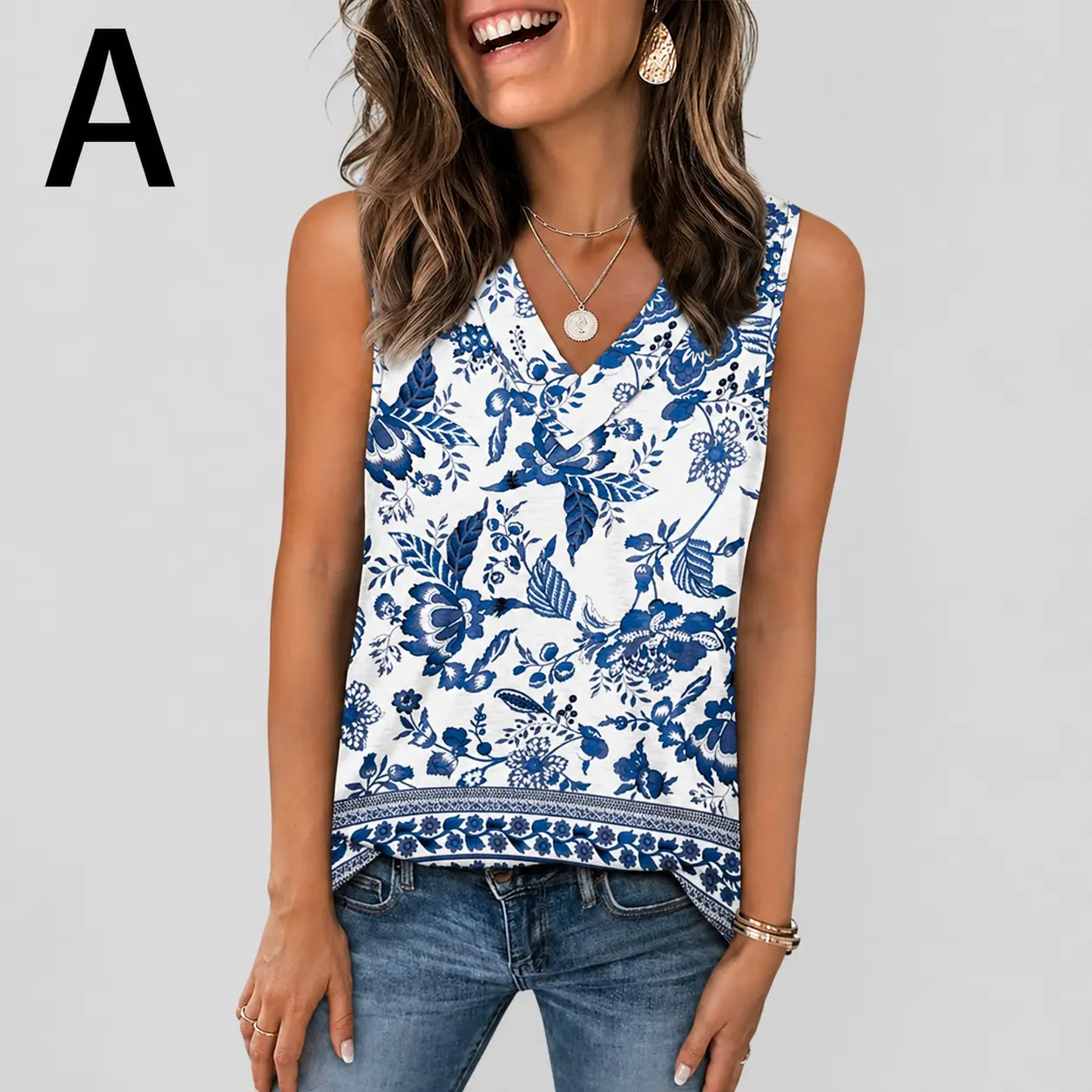 blue-white Floral