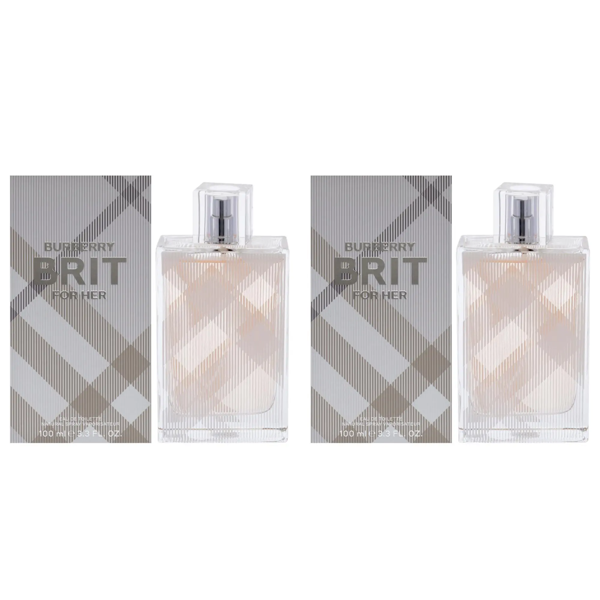 BURBERRY Brit Fresh Eau de Toilette Spray Unisex Fragrance for Women - 3.3 fl oz, Classic Charm, Everyday Wear - Pack of 2