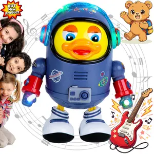 Space Duck Musical Dancing Toy - Interactive Moving Bee with Music LED Lights Swaying Dancing for Fun Entertainment Perfect for Parties Home Desk Decor