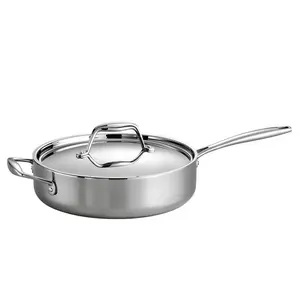 Tramontina Stainless Steel Gourmet Covered Deep Sauté Pan, 3 Qt.
