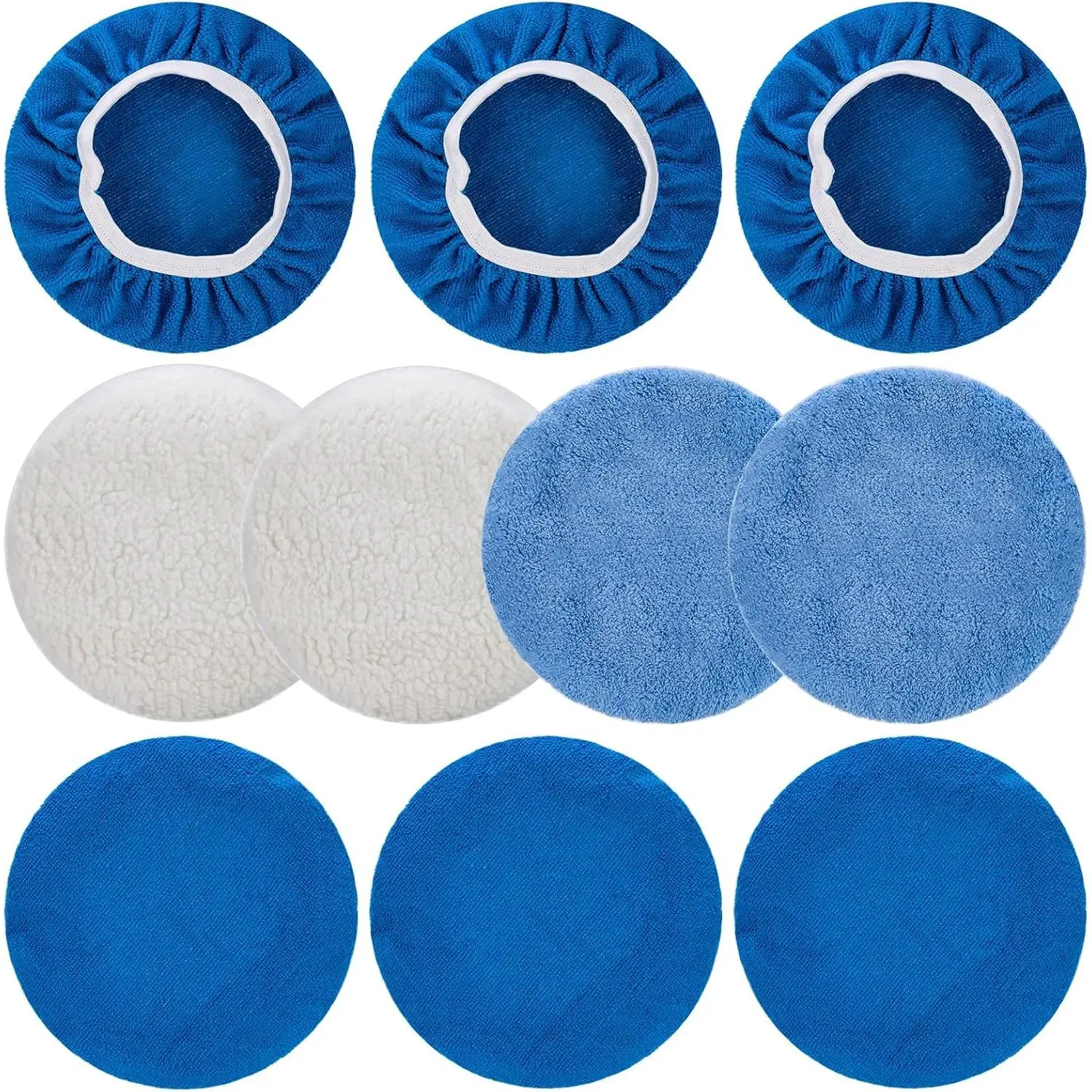 10 count  Polishing Pad - 10 Inch Buffing Pad, Microfiber Wax Applicator Pad, , Coral Fleece