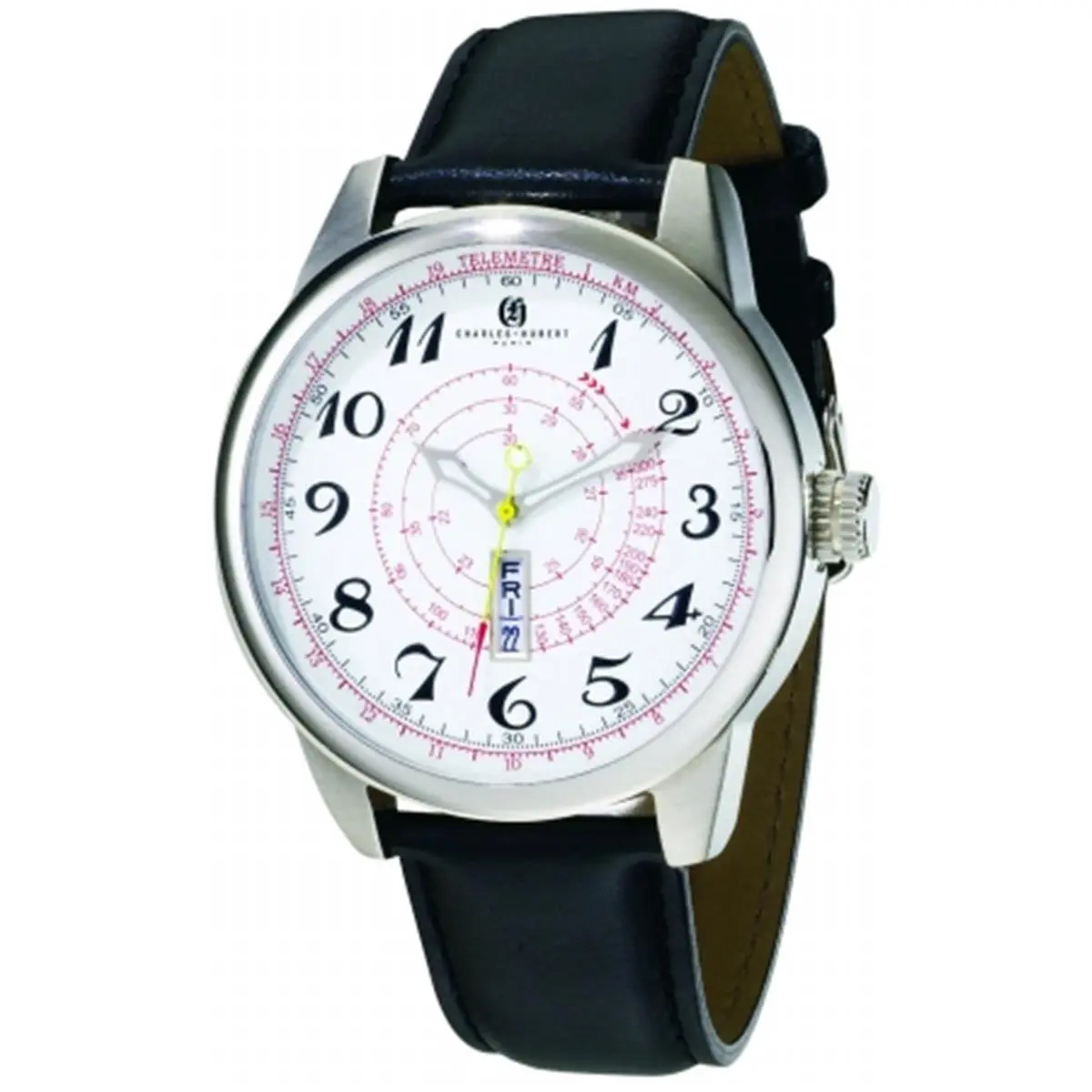212 MAIN Charles-Hubert-Paris Classic Arabic Men's Stainless Steel Case Quartz Watch with Gift Box