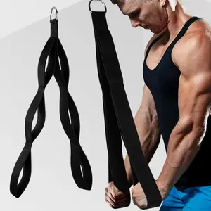 Portable Strength Training Resistance Rope featuring sturdy durable webbing versatile accessory serves as a training aid for cable machines and is compatible with most universal fitness cable systems