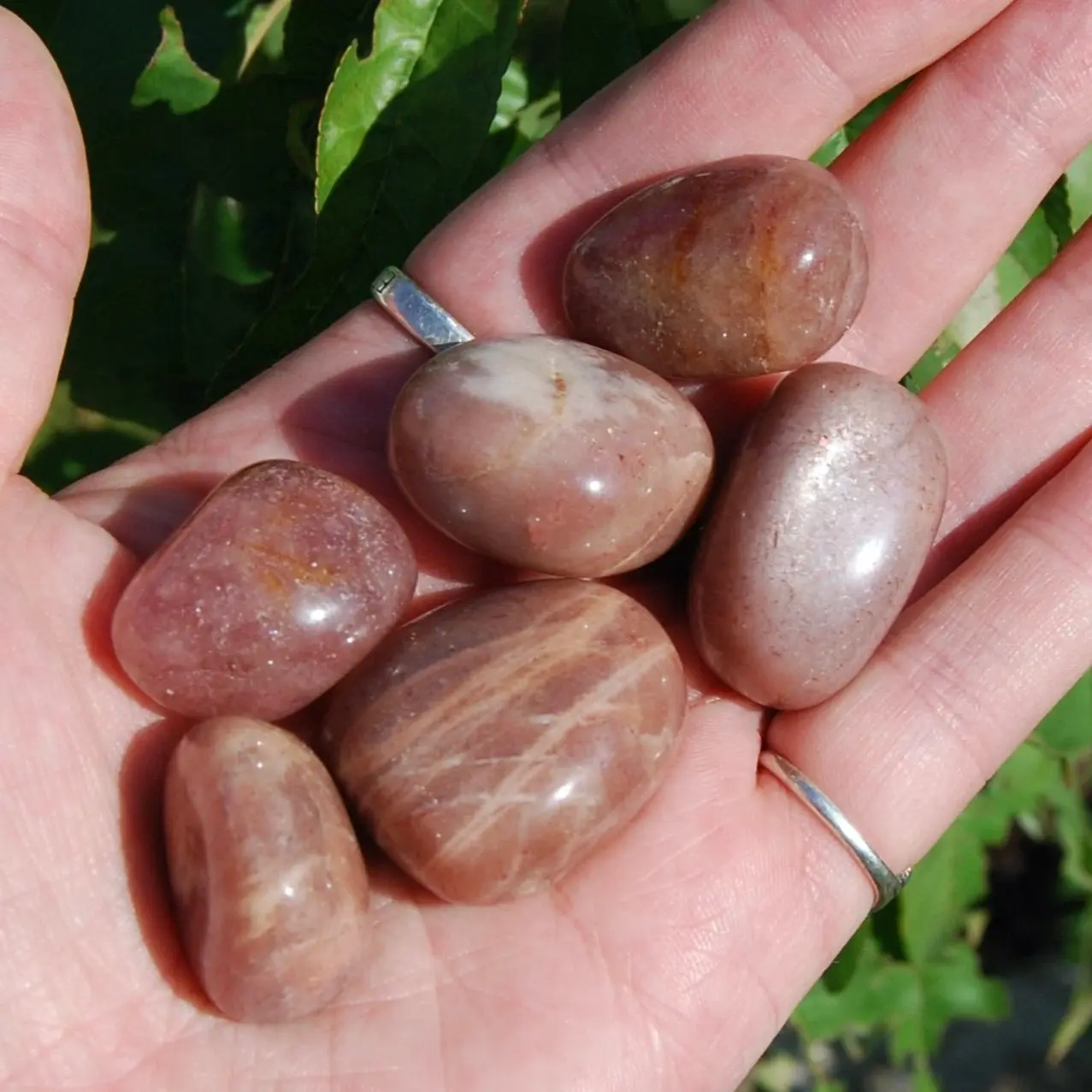 AAA Flashy Sunstone Crystal Tumbled Stones, India