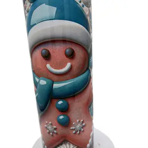 20oz Skinny Gingerbread Man Tumbler - Perfect for Your Holiday Drinks - Bottle, Drinkware