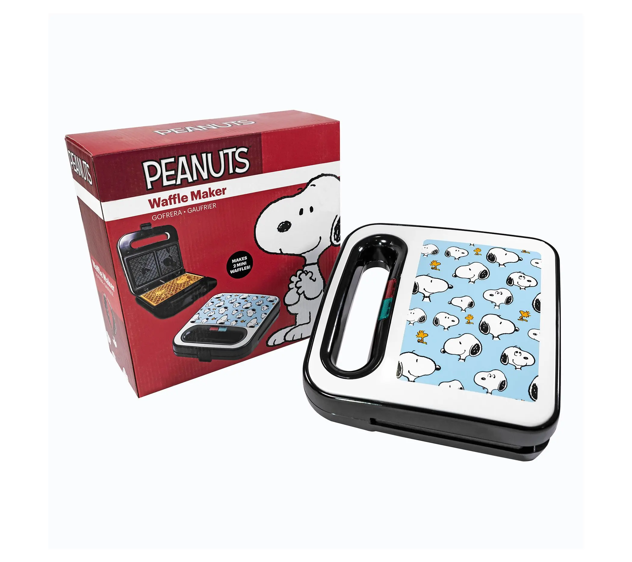 Uncanny Brands Peanuts Double Square Waffle Maker Uncanny Brands Peanuts Double Square Waffle Maker