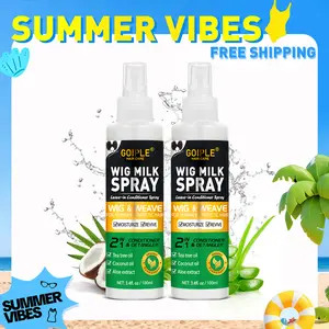 【SUMMER VIBES】Wig Milk Spray 2 in 1 Organic Leave-In Conditioner Spray for Synthetic Hair - Hydration & Replenishes Moisturizer Coconut Oil Aloe Extract