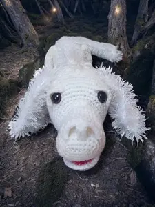 Fantasy Love Dragon Amigurumi | Falkor Inspired Crochet Dragon Plush