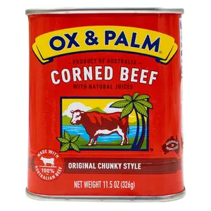 NEW EVERYDAY LOW PRICE - Ox & Palm - Corned Beef Original Chunky Style in Tapered Can - 11.5 oz - Pack of 12