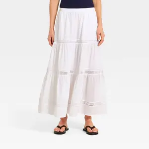 Women's Lace Trim Maxi Full Skirt - Universal Thread