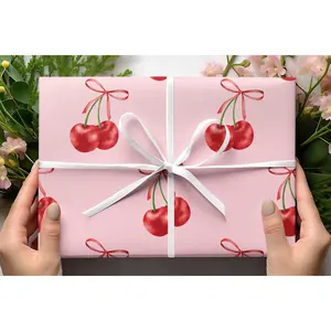 Cherries and Bows Wrapping Paper