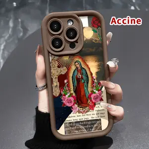 Case for iPhone 16 Pro 15 14 Plus 16e 13 12 Mini 11 Promax X XS Max XR xsmax Divine Virgin Reverie Pattern Soft Matte TPU Armor Lens Protection Rugged Phone Back Cover for Boy