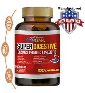 VITAMISAN Sales Biliares Digestive Enzymes Pancreatin Enzimas Digestivas probiotic and prebiotic 100 caps
