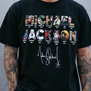 Michael Jackson Retro 90s Graphic Cotton Tee, Music MJ King of Pop Youth Shirt, MJ Unisex T-Shirt, Perfect Gift For Men, Women Kids outfit funny blue shirt