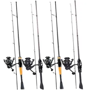 Portable Travel FIshing Rod Combos1 .8M 2 Pieces  M Power Spinning Fishing Rod with 5.2:1 Gear Ratio Spinning Fishing for Saltwater Freshwater Bass Fishing