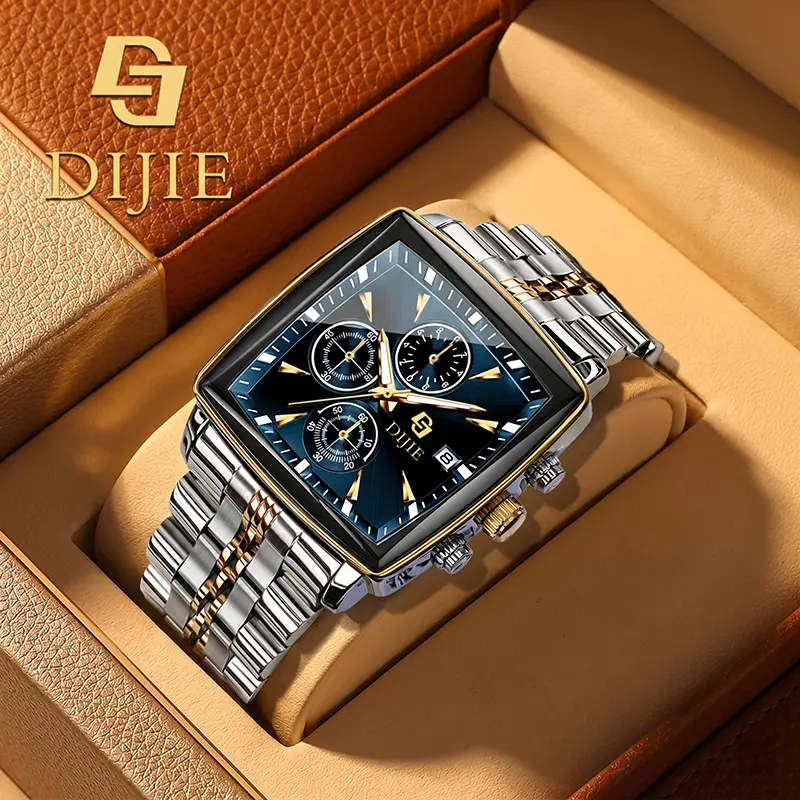 Style Business Luxury Rectangular Fully Automatic Quartz Watch for Men - High-end Watch - New Square Design - Mature and Steady