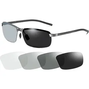 Polarized Photochromic Driving Sunglasses For Men Women Day and Night safety glasses