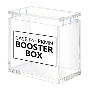 Blaithom Pkmn Pusher Box Acrylic Case, 5mm Thick Stackable Display Box with N52 Strong Magnets, Compatible with Pkmn Pusher Boxes