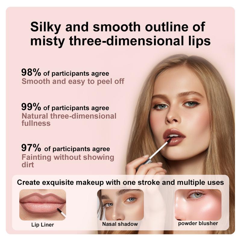 Shop Clearance Valentine's Day Gifts 4Pcs Peel Off Lip Liner Stain Set , Waterproof Nude Matte Lip Tint, Non-Fading Peel Off Lip Color, Effortless Precision & Full Coverage, 24H Color Hold - Cosmetic