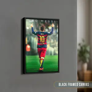 Lionel Messi Poster, Messi Canvas, Soccer Player Poster,
