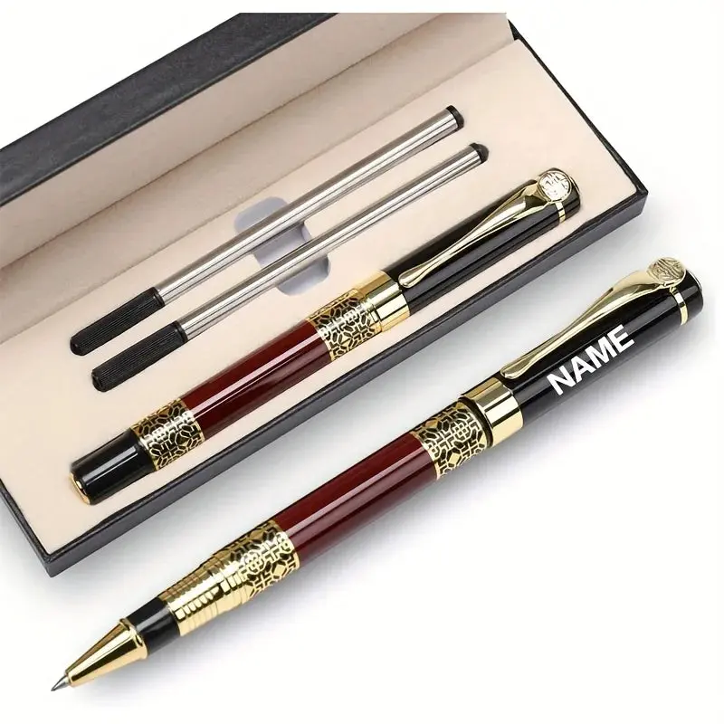 Personalized Retro Luxury Pen Set in Gift Box, Premium Executive Pen, Ideal Gift for Office, Wedding, Graduation and Holidays