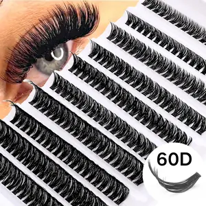 10 Rows Of Dense Eyelash Clusters, Large-Capacity Eyelash Box 60DD, Curled Cluster Eyelashes For Extension, Dramatic Eyelashes, 8-16mm Dense Clusters Suitable For Beginners, Eyelash Extensions, False Eyelashes