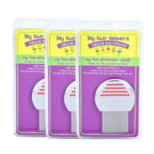 My Hair Helpers Lice Eliminator Comb 3-Pack - Works on Nits and Super Lice - Lice Removal For 3-5 Children