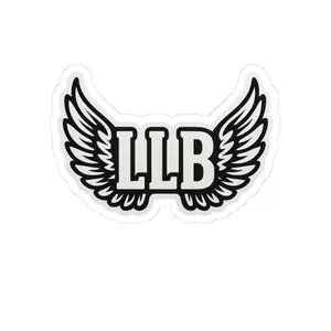 Winged LLB Kiss-Cut Stickers, Vinyl Decals for Laptops, Water Bottles, Scrapbooking, Gift for Students, Customizable Stickers