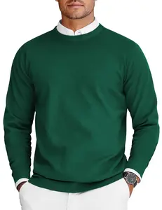 COOFANDY Mens Crew Neck Sweaters Long Sleeve Lightweight Knit Dress Pullover Sweaters