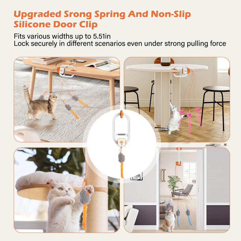 HAPPYCODE Electric Cat Teaser with Remote, Interactive Pet Toy, Rechargeable Door Clip Design, Dual Modes --- 360° Rotation and Irregular Jumping, Stimulates Mind & Body,cat toys, cat stuff Bird cat stuff cat toys,Christmas gifts,Interactive Cat Toy HAPPYCODE Electric Cat Teaser with Remote, Interactive Pet Toy, Rechargeable Door Clip Design, Dual Modes --- 360° Rotation and Irregular Jumping, Stimulates Mind & Body,cat toys, cat stuff Bird cat stuff cat toys,Christmas gifts,Interactive Cat Toy