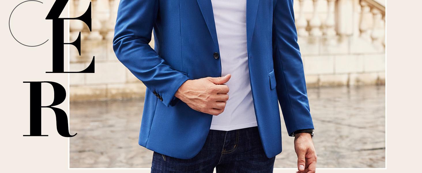 COOFANDY Mens Sport Coat Casual Blazer One Button Business Suit Jacket