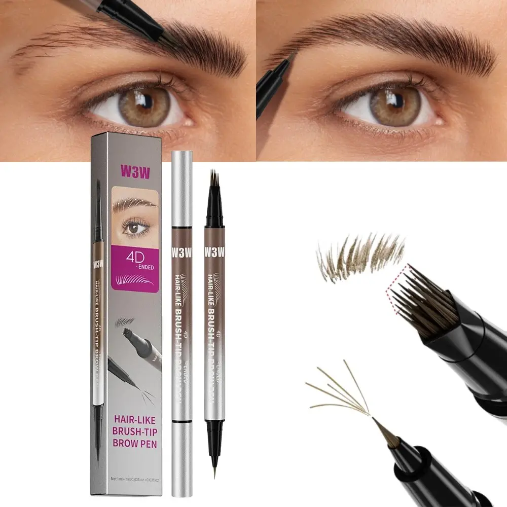 Dual-Ended Eyebrow Pencil & Eye Liner, Eyebrow Products, Waterproof Eyebrow Makeup, Waterproof Sweatproof Multi-Color Options, Long-Lasting No Smudge, Easy for Beginners