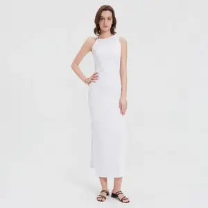 Women's Knit Maxi Dress - A New Day White XS