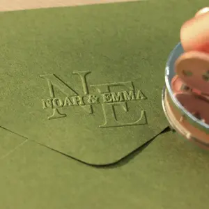 Personalized Wedding Embosser, Custom Monogram Embossing Stamp, Invitation Embosser, Bridal Shower Gift, Gift For Newlywed Couple