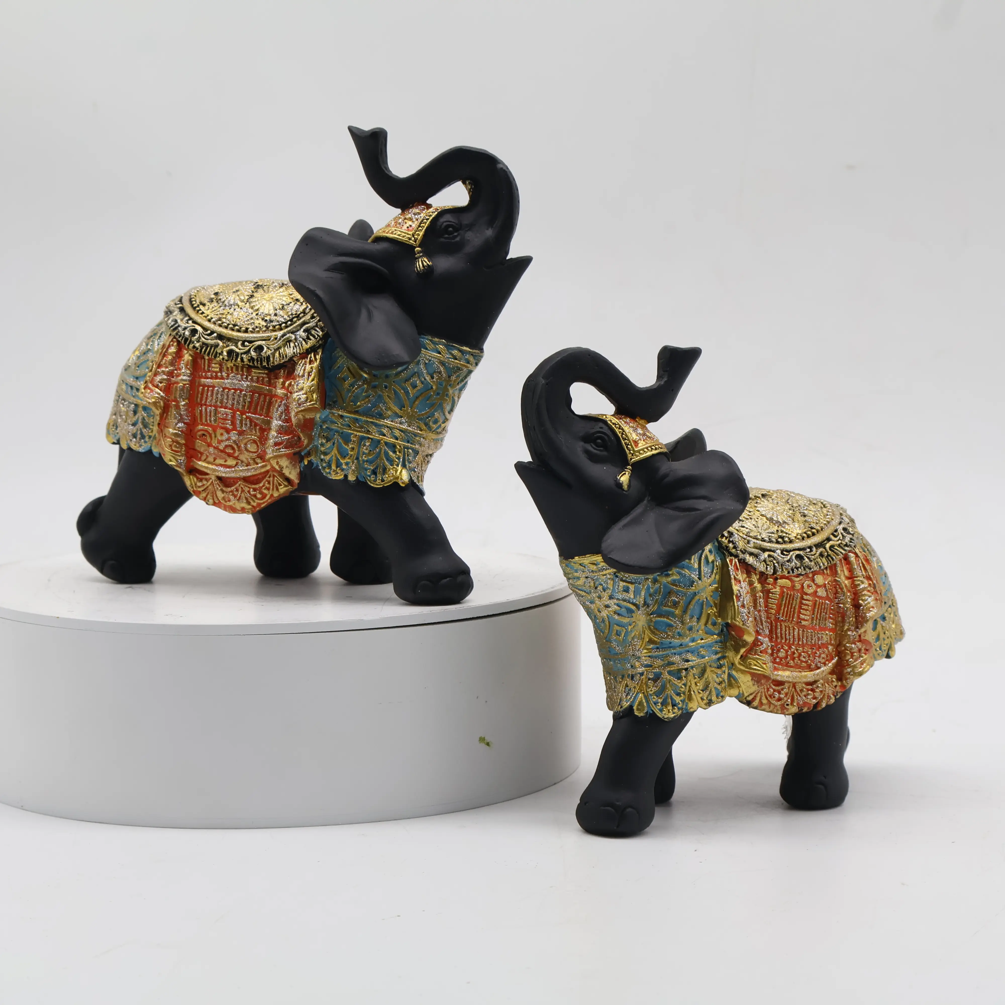 Lucky Elephant Statue,5" Elegant Elephant Figurine for Home Decor Unique and Sophisticated Ornament for Living Room, Table Centerpiece Shelfand Office Adds Charm and Good Luck