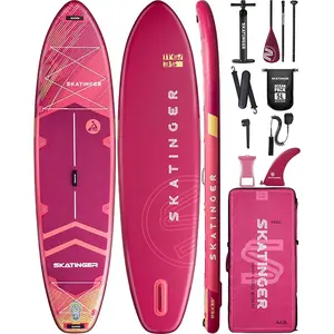 11'6×35" Super Wide Inflatable Paddle Board, Ultra Stable Stand Up Paddleboards for 450lb/3 People/Family/Big Size w/Shoulder Strap, 100L Backpack, All-Round Sup Board, US Fin