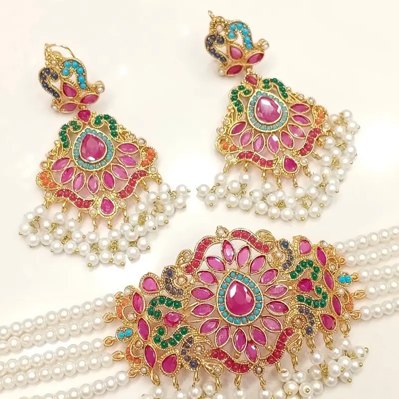 Premium quality Nauratan chokar set | party wear