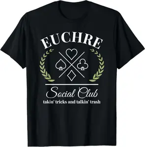 Euchre Social Club Funny Euchre Player Humor T-Shirt