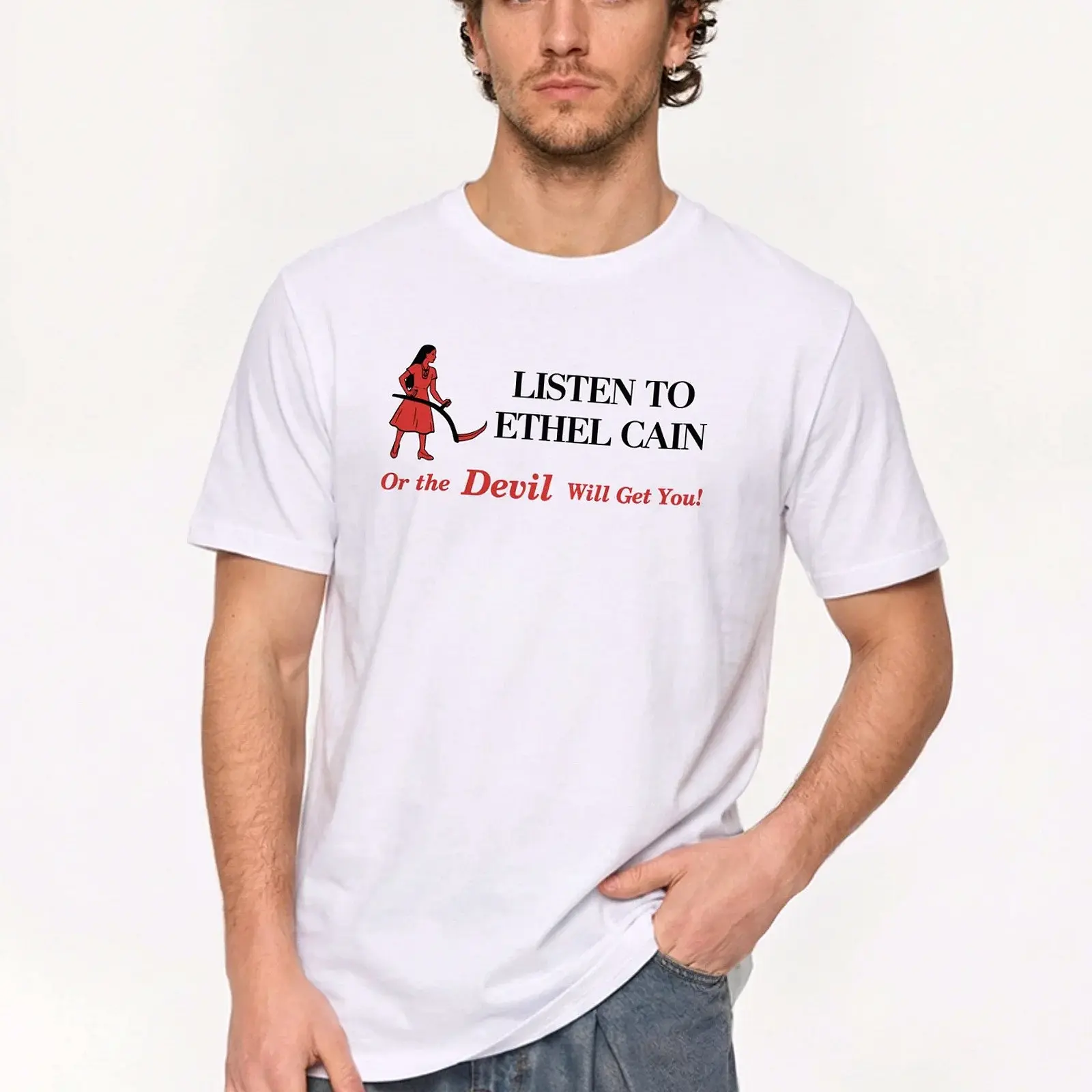 Listen to Ethel Cain Graphic Tee Pure Cotton Fabric Casual Street Style Crew Neck Short Sleeve T-Shirt Tops Trendy for Women for Men
